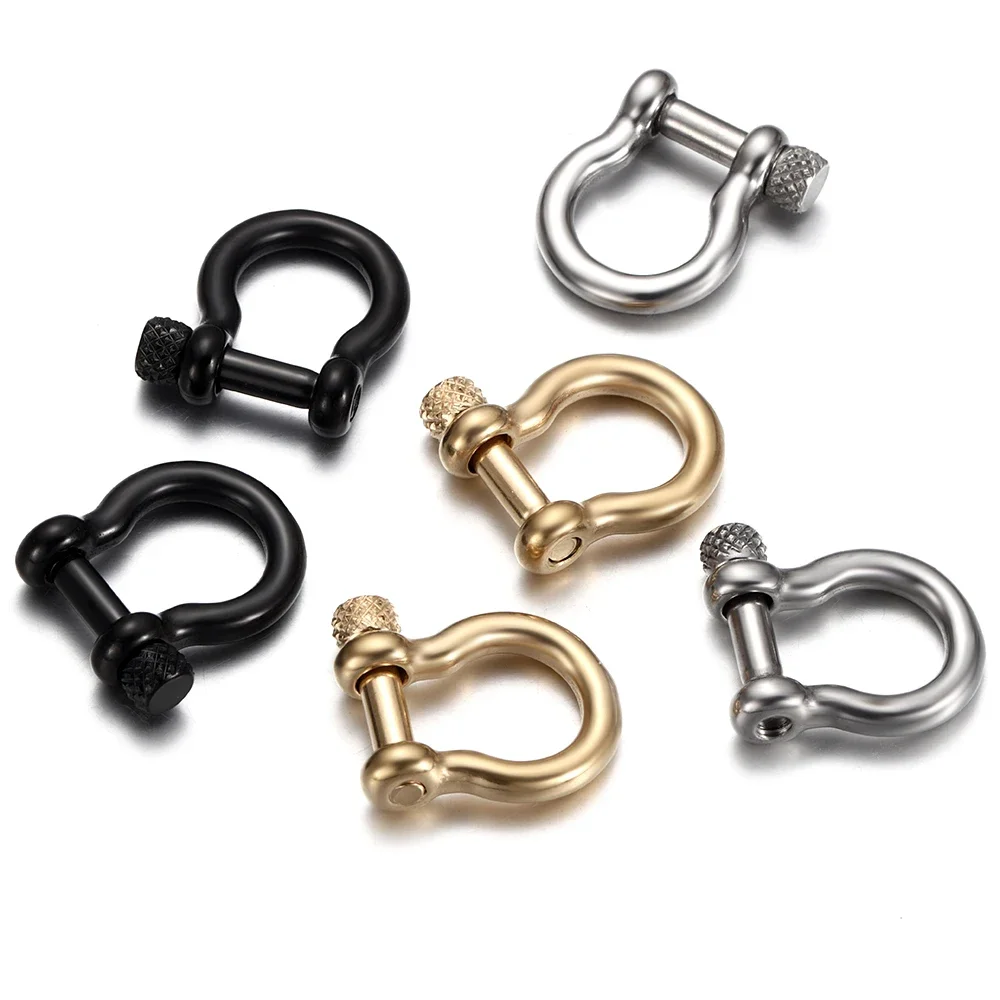 Stainless Steel Horseshoe Toggle Clasp DIY Leather Bracelet Connector Hooks for Jewelry Making Supplies Accessories