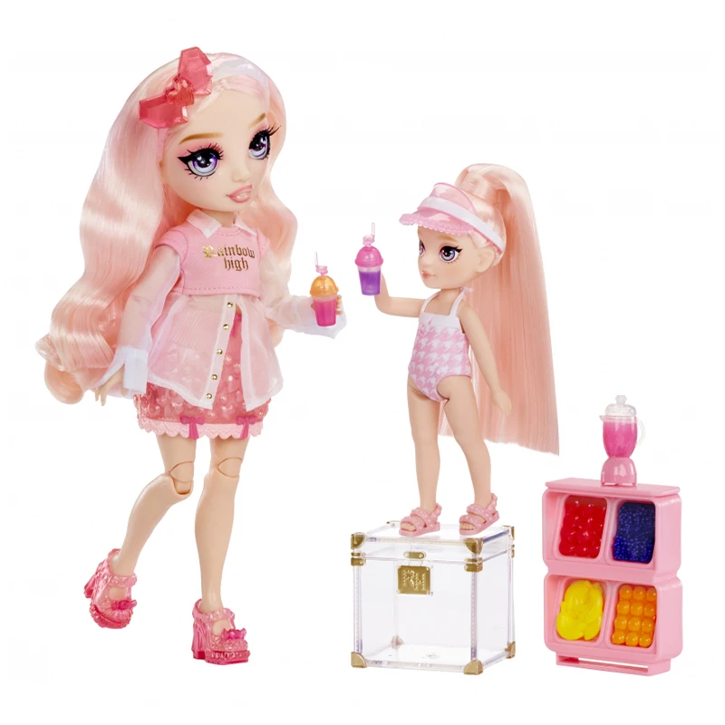 Rainbow High Little Pool Day con Blush Parker Dessert Shop con Kandy Hartz Girl Doll Playset Giocattoli per bambini Regalo di compleanno 1pz