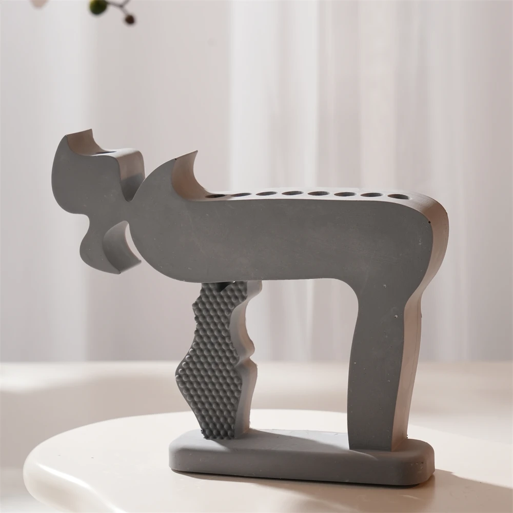 Chai Silikonform für Beton Hanukkah Menora Schabbat Kerzenhalter Form Schabbat Kerzenständer Silikonform Chanukah Dekoration