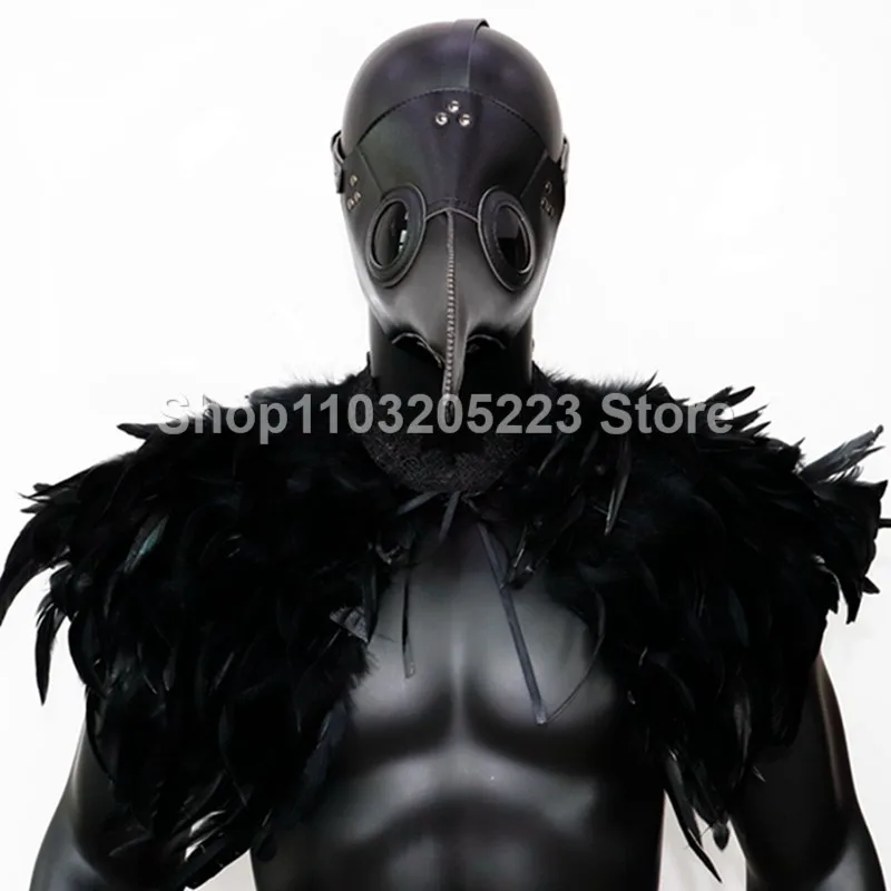 Masque d'Halloween Dr Bird Cosplay, déguisement de fête, plume gothique, 550 accessoires