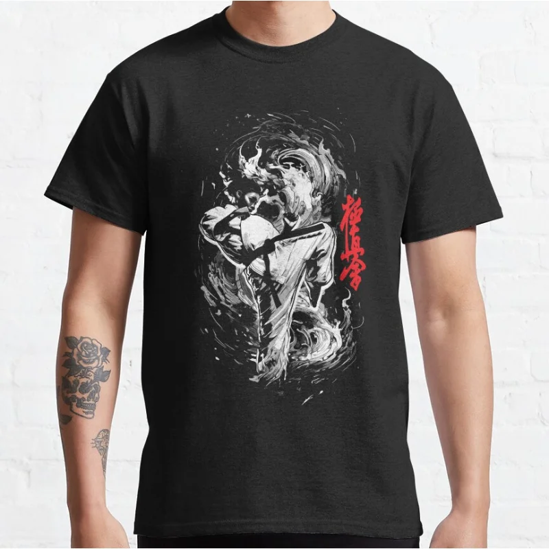 

Dynamic Martial Arts Kyokushinkai Knee Strike Vintage Fighting game Street Fighter Ryu graphic t shirts Retro video game tops