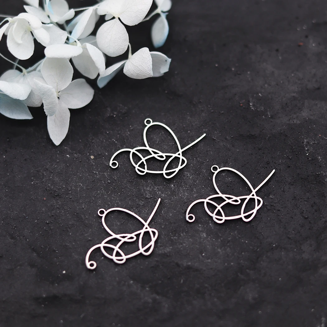 3 pezzi di ciondoli a forma di cuore per collane, braccialetti con ciondoli, creazione di gioielli, artigianato fatto a mano, forniture fai da te