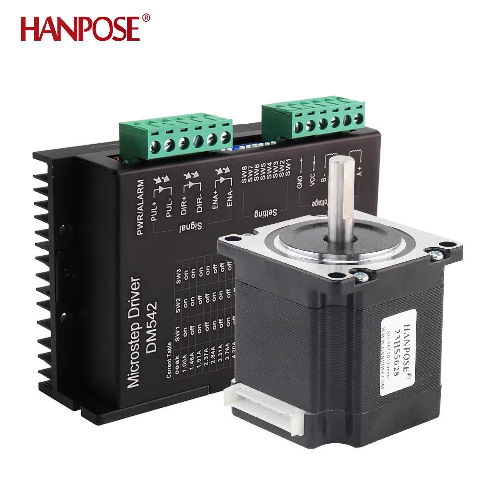 23HS5628 2.8A 126N.cm driver DM542 57 stepper motor for CE CNC Laser and 3D printer Nema23 Stepper Motor