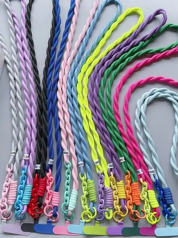 Cute Phone Lanyard Diameter Outdoor Universal Case Acrylic Crossbody Shoulder Card Neck Cord Clip Hang Anti-lost Wrist Strap