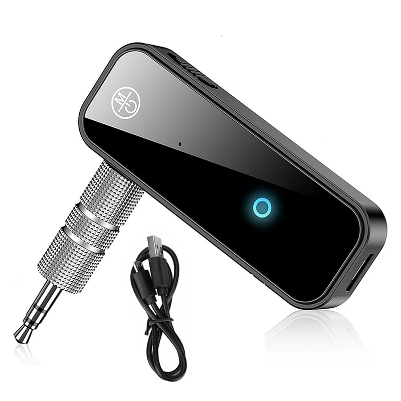 Car Mobile Phone Bluetooth Audio Adapter, Car Audio Bluetooth Converter, Two-In-One Bluetooth Adapter