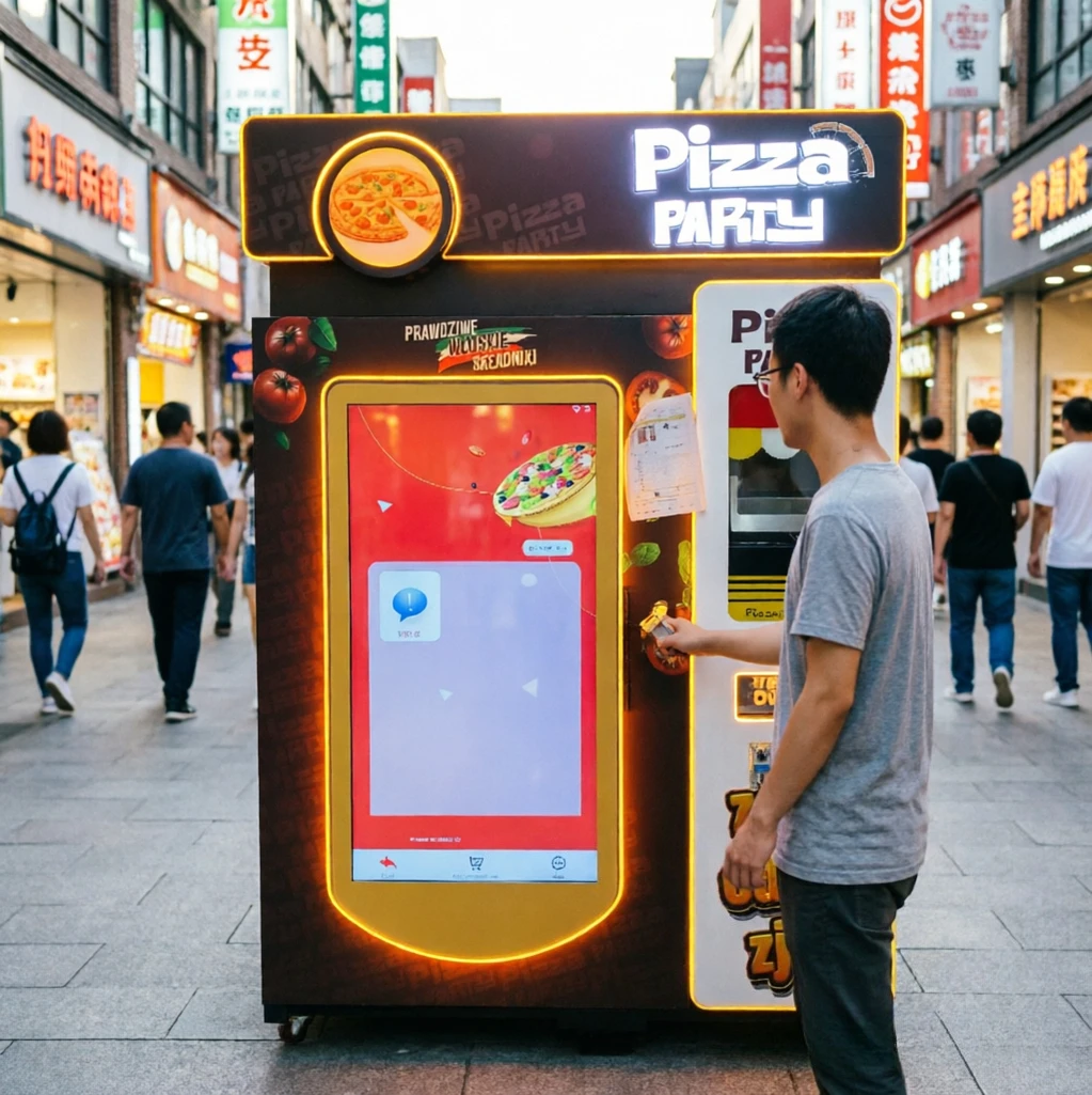 Pizza Vending Machine Multi Payment Anti-theft Cabinet Suitable Hospital Terminal Shopping Mall Commercial Entertainment Venue