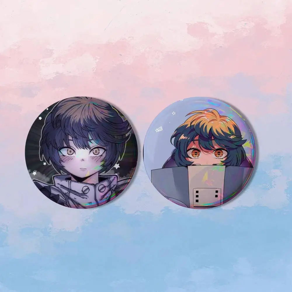 MHA Thirteen Kurose Anan HD Print Round Lapel Pins Pretty Derby 2 piece set Round Display Brooches Brooch Badges