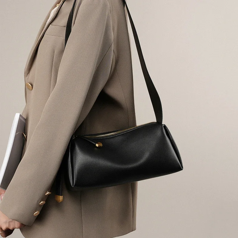 

Women's Soft Cowhide Shoulder Underarm Bag Ladies Cow Split Leather Crossbody Bags Female Casual Designer Luxury Retro Handbag