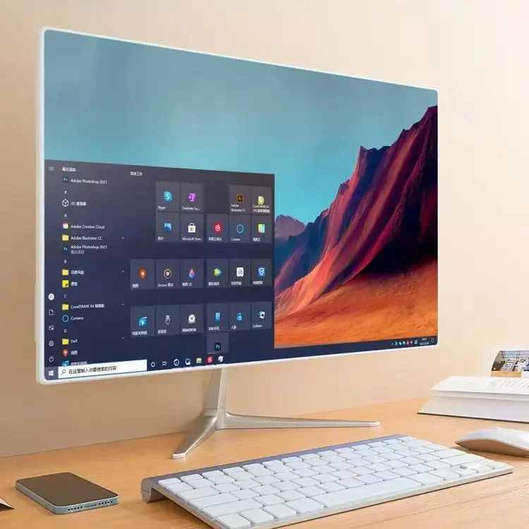 

2023 Wholesale 24'' FHD Screen All In One PC Desktop i7 Quad Core 8GB RAM 256G Computer With Camera