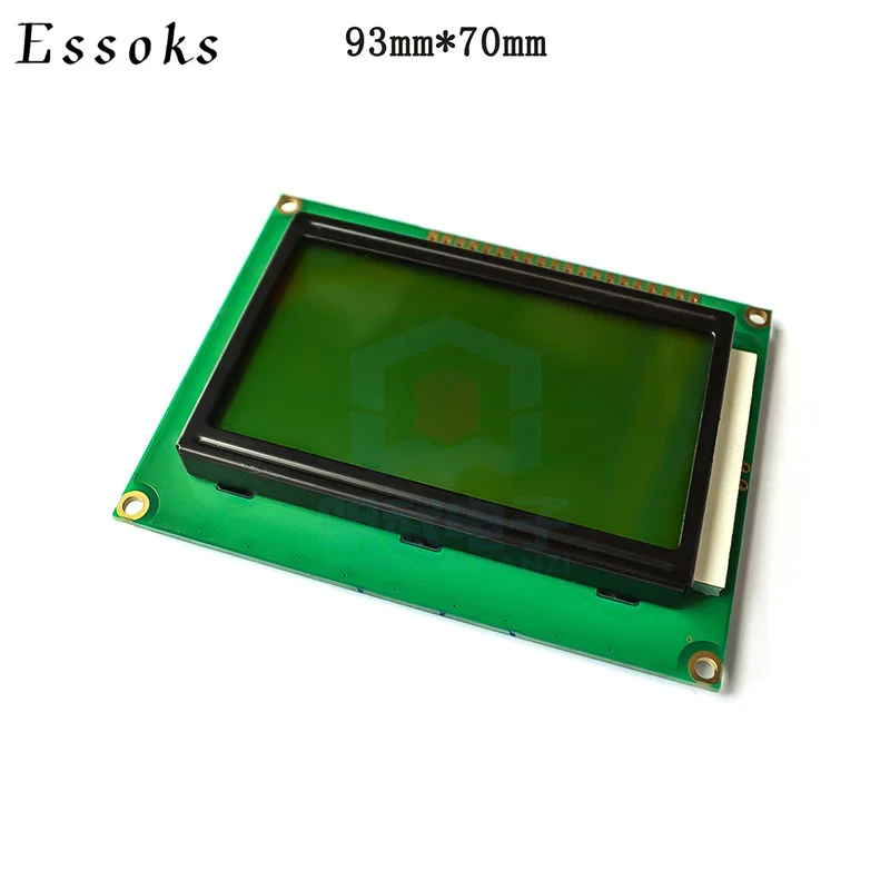 LCD12864 5V Yellow Green Screen Display Module LCD Character Screen With Backlight ST7920 Standard Screen 12864B For Arduino