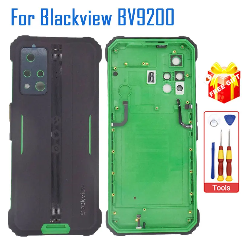 New Original BV9200 Battery Cover Back Cover With Receiver Fingerprint Mic And Rear Camera lens Cover For Blackview BV9200 Phone