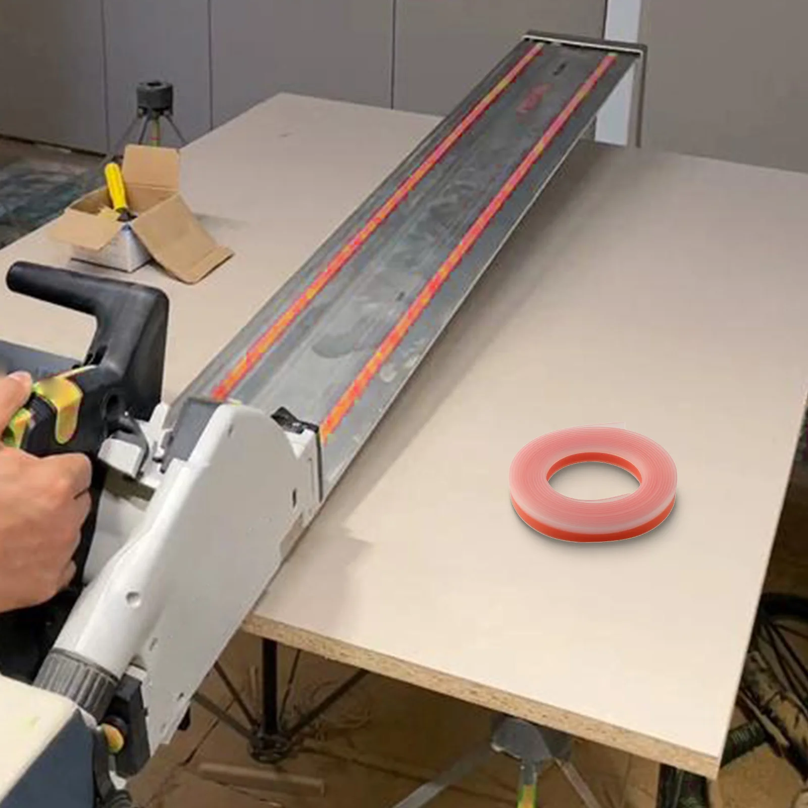 

495209 Chip Rail Strip SP5000 Track Saw Rail Tape Strip Edge 18 Inch Rail Chip Guar Strip Split Protection Tape Strip Edge Tools