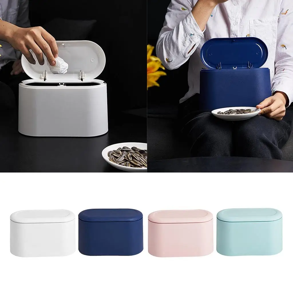 Small Trash Can Wastebasket Garbage Container Bin bathroom and kitchen Mini Trash Can with Swing Lid