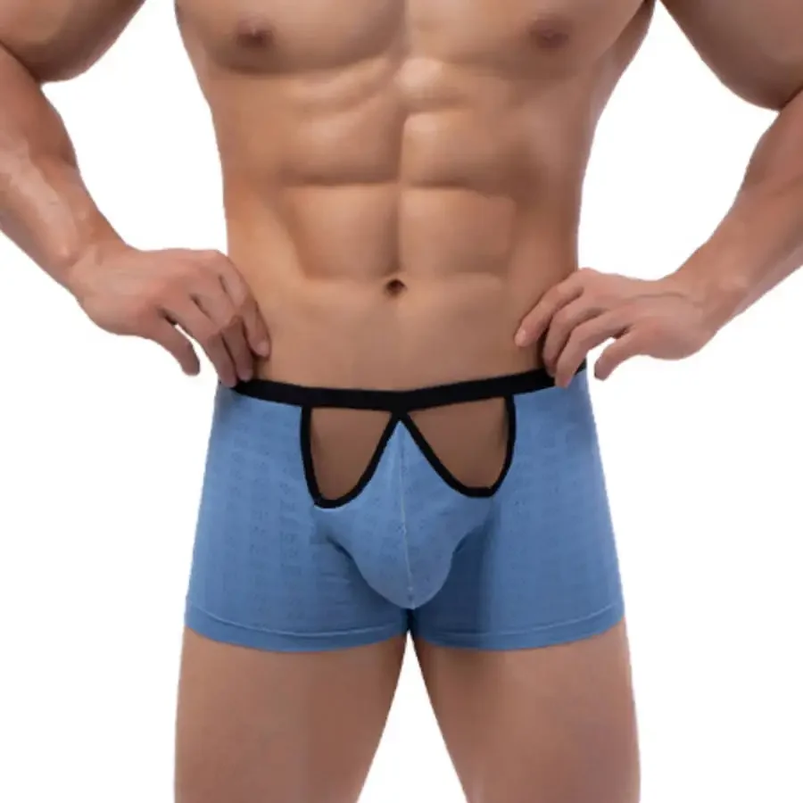 

Fashion Men's Underwear Front Hollow Underpants High Stretch Boxer Shorts Breathable Soft Men's Shorts Comfortable Plus