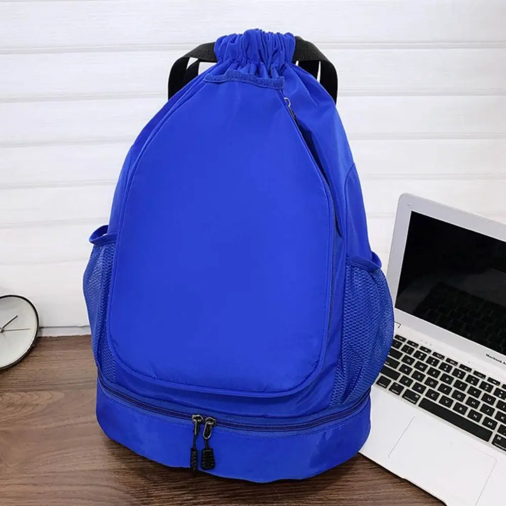 2 Rackets Tennis Racket Backpack with Shoes Pocket Waterproof Gym Pack Large Capacity Adjustable Strap Drawstring Fitness Bag