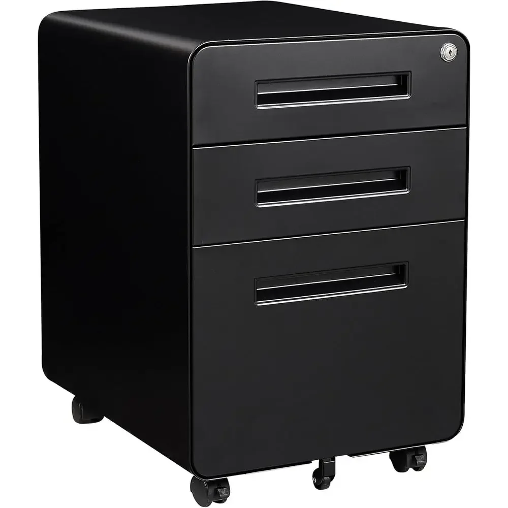 Legal/Letter Size Metal Filing Cabinet with Lock and Mobile Storage, Fully Assembled with Extra Wheels
