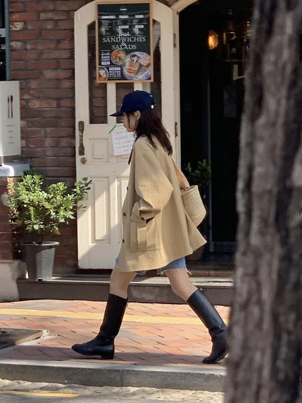 

Винтажная рабочая куртка Smoid: свободная повседневная ветровка из вельвета с воротником-стойкой, прямого кроя, для города и работы