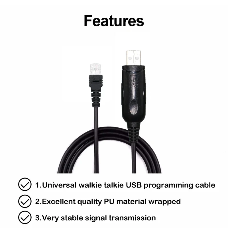 Cable de programación USB para Anytone At-588UV AT-778UV AT588UV AT788UV AT588 AT778 AT-588 AT-778 RT-95 Walkie Talkie de Radio para coche