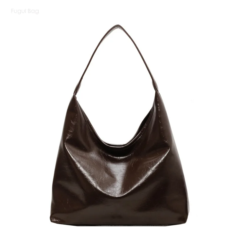 

Women's Tote Bag Single Shoulder Underarm Bag New Casual Versatile Fashion Soft Leather Simple Commuting Large Capacity