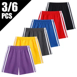 3/6 Pcs Children's Quick-drying Multicolor Combination Shorts Boys Basic Running Training Pants Girls Joker Sports Casual Pants