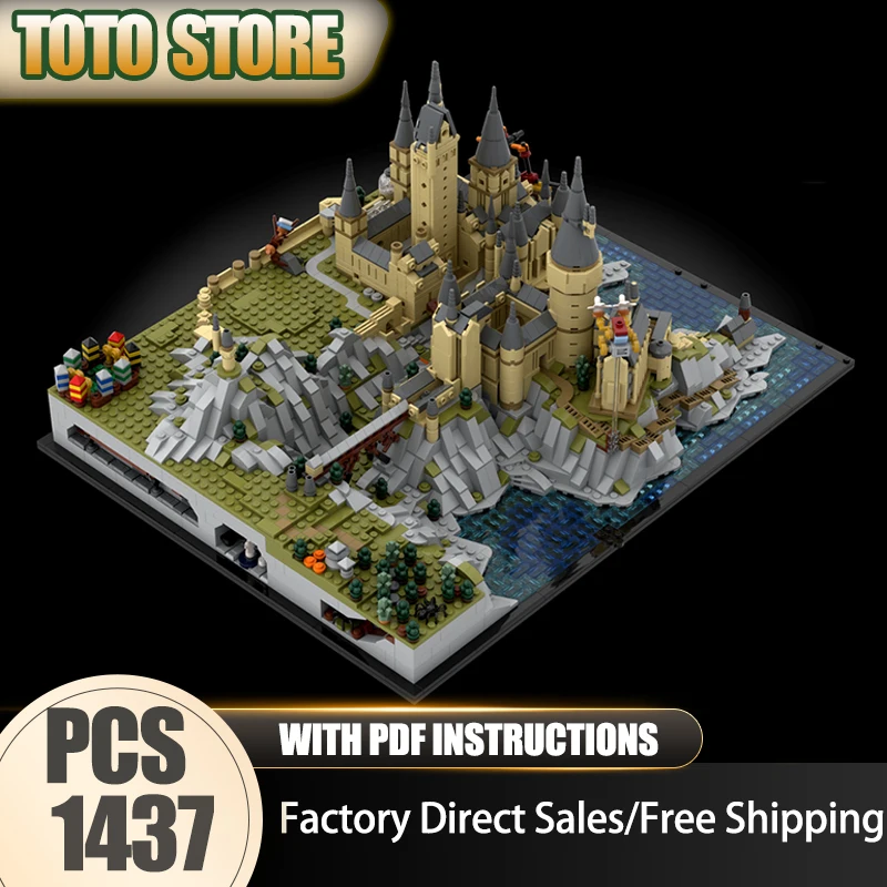 

Moc Building Bricks Wizard Castle and Grounds Expansion Model Technology Famous Scene Block Toys DIY Assembly Christmas Gifts