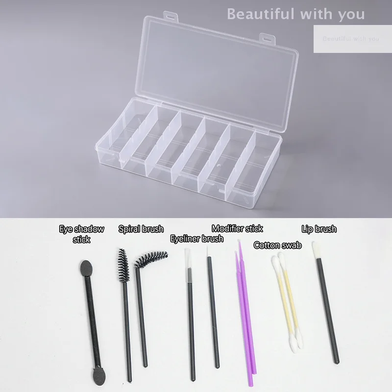 NewNew-Juego de extensiones de pestañas, caja de pestañas, Micro cepillo, cinta, anillo de pegamento, almohadilla para ojos, aplicador de rímel desechable, herramienta de almacenamiento