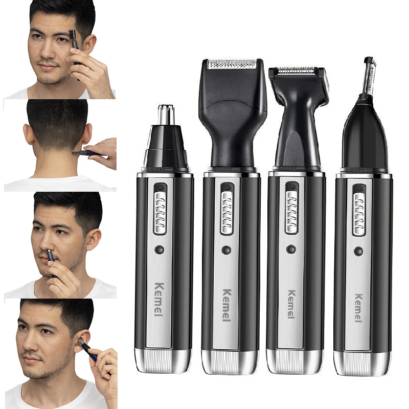 

Kemei Rechargeable Electric All In One Hair Trimmer For Men Grooming Kit Beard Trimer Facial Eyebrow Trimmer Nose Ear Shaver