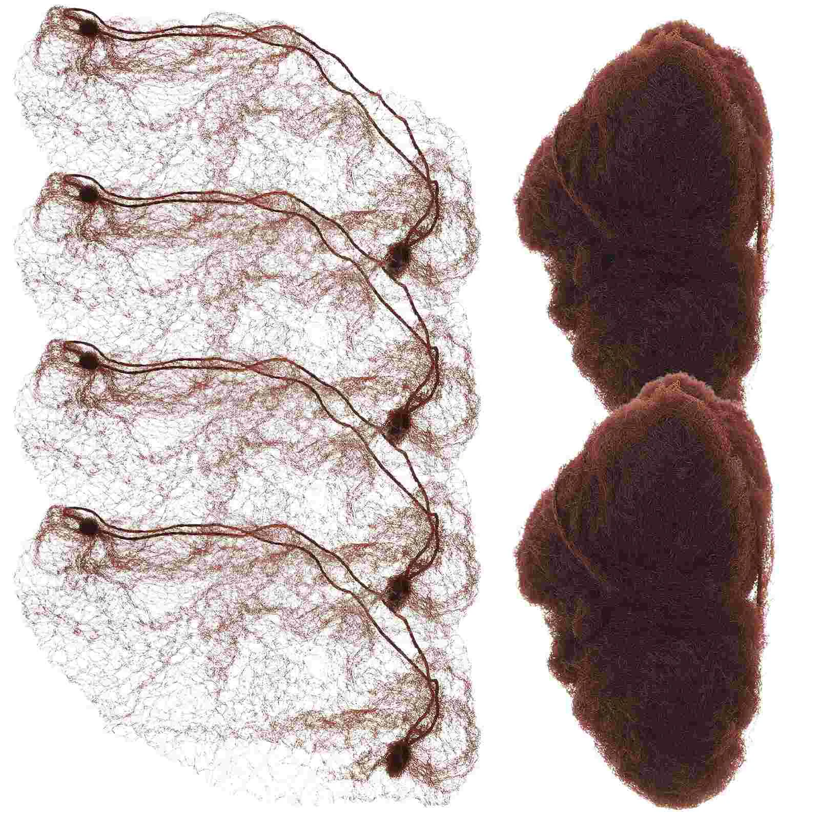 50 قطعة من شبكة الشعر خفيفة الوزن، عصابة رأس غير مرئية، شبكات شعر مرنة قابلة لإعادة الاستخدام