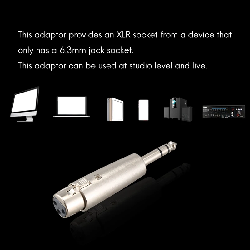 ABZW Новый XLR-мама 6,3 мм JACK LEAD PLUG Микрофон Патч-кабель-адаптер