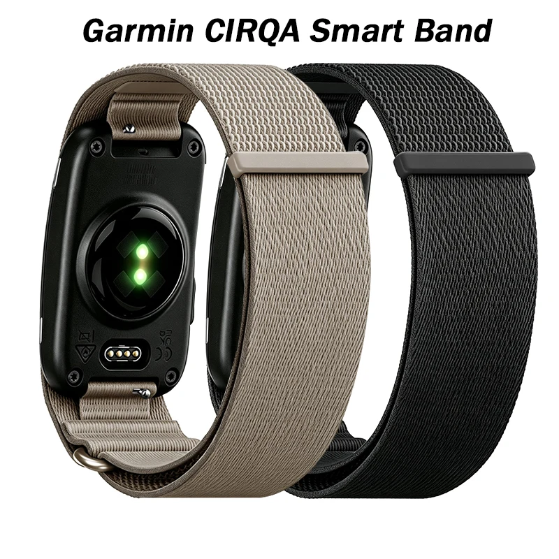 Nylon Strap for Garmin CIRQA Smart Band Sports Fitness Tracker Adjustable Loop Woven Straps Wristband for Men & Women