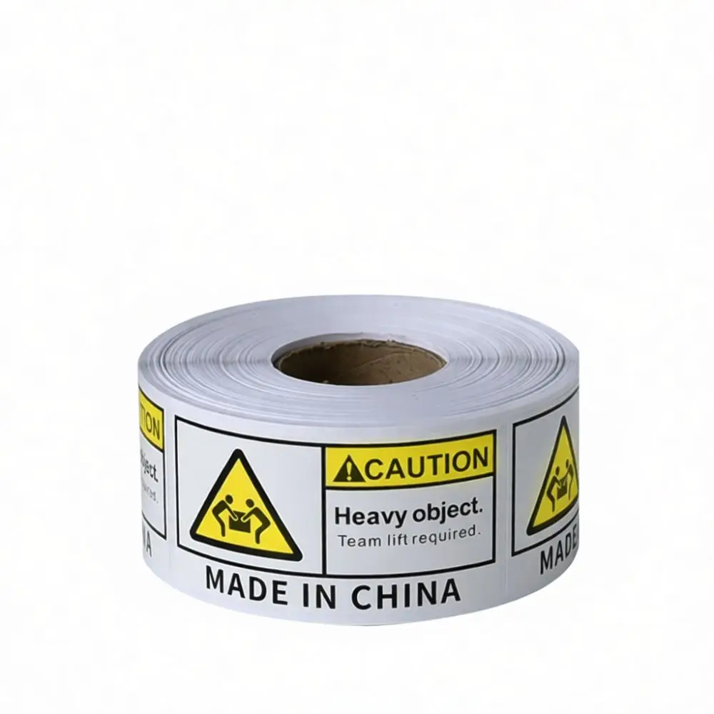 Warehouse Logistics Shipping Warning Label Heavy Item Adhesive Stickers Safety Handling Parcel Protection Signage