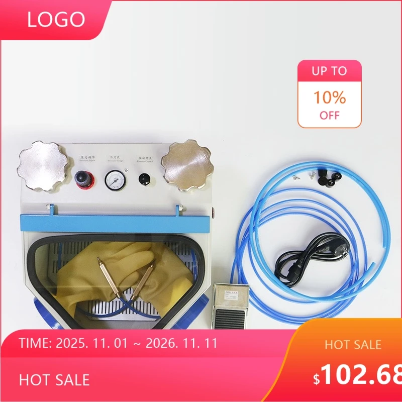 

1950 Стоматологическая пескоструйная коробка с двойной ручкой, фарфоровая внутренняя коронка, ортодонтический кронштейн, пескоструйная машина, полезная