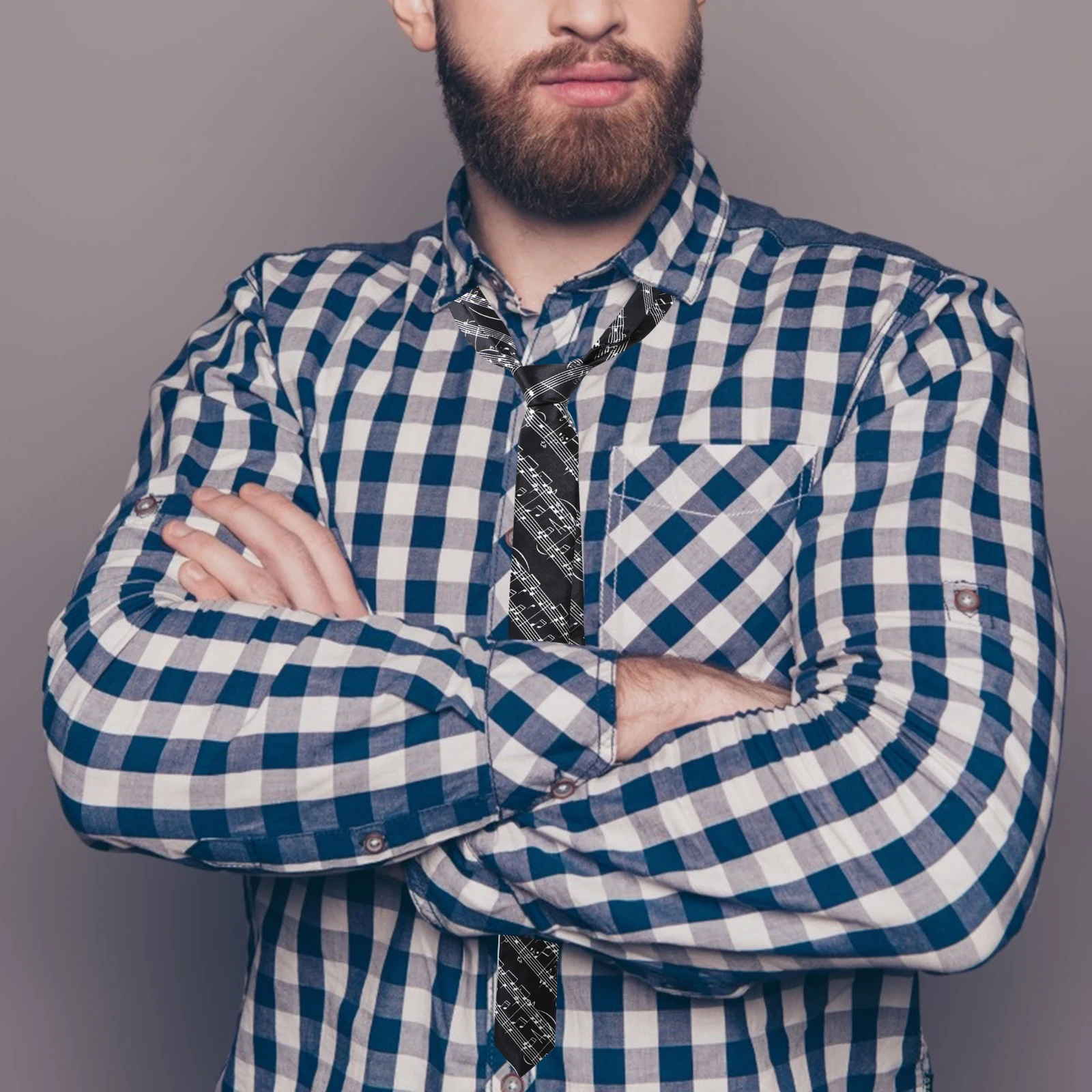 

2PCS Zebra Leopard Pattern Necktie Tie Set Durable Practical Daily Wear Theme Party Concerts Bars Holiday Decorations Favors