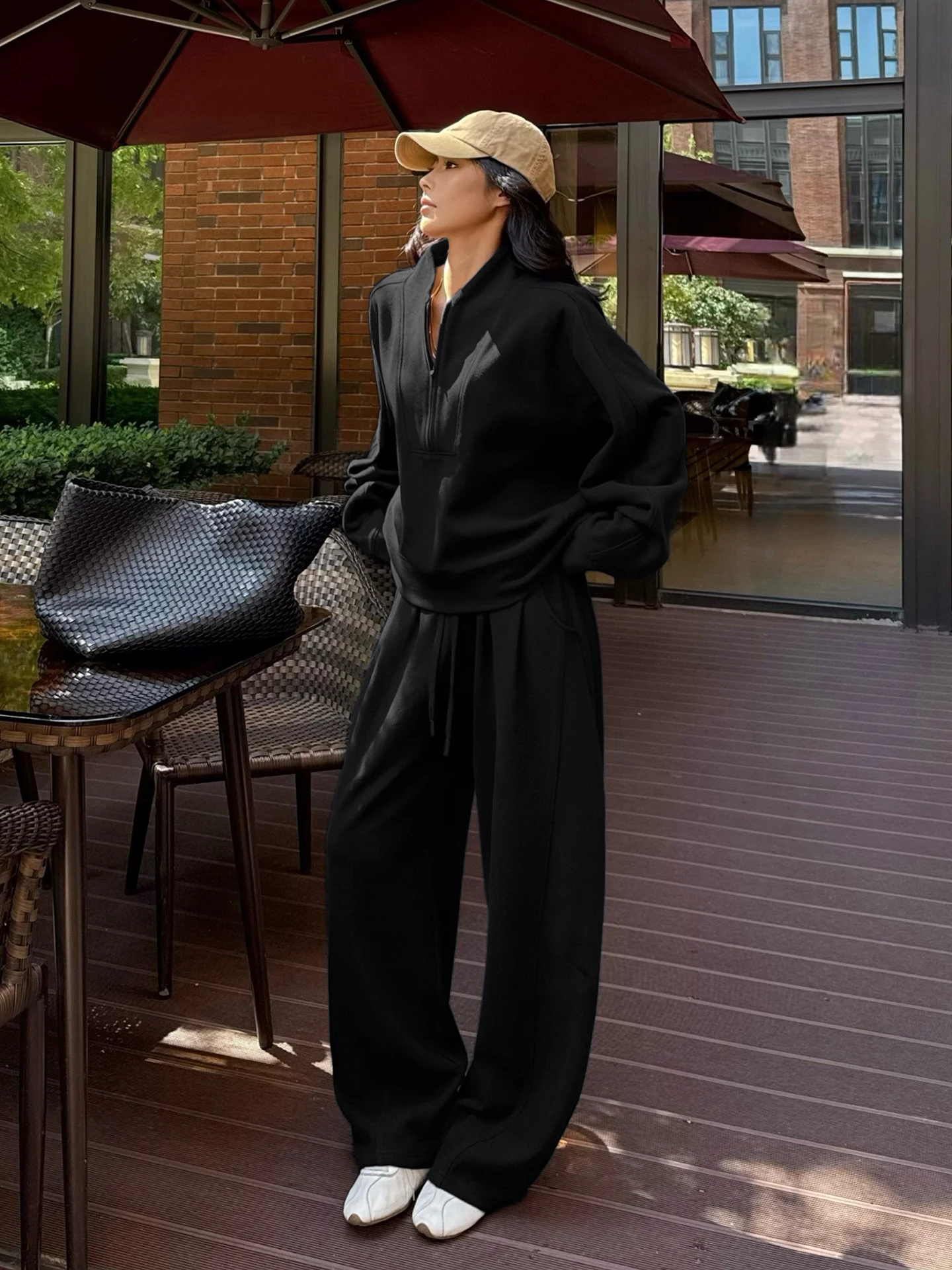 loose-fit-sportswear-set-for-women-autumn-winter-casual-wide-leg-pants-hoodie-stand-collar-two-piece-set-slimming-effect