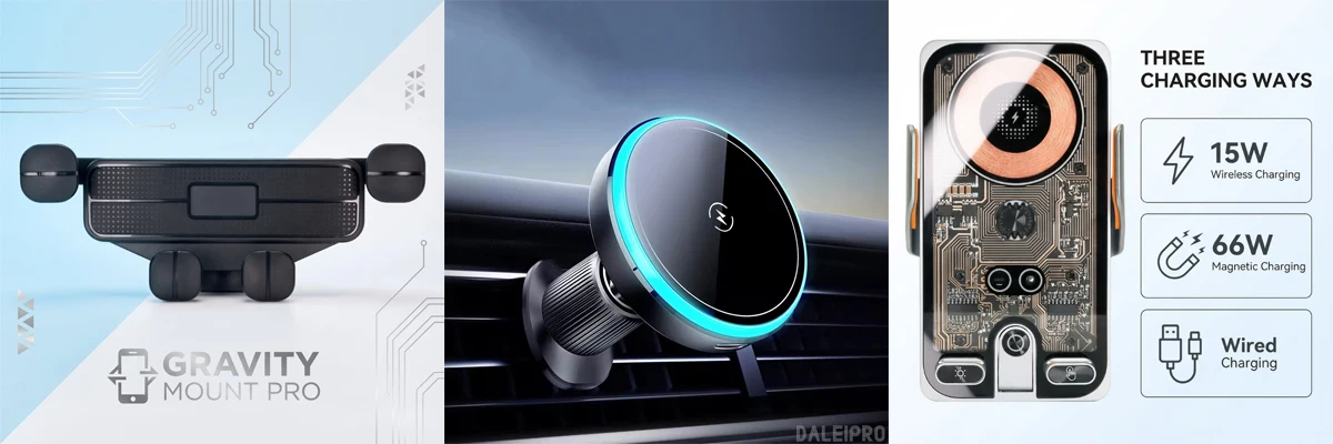 Für BMW 5er G60 i5 2024 2025 2026 Auto-Handyhalterung mit kabelloser Ladefunktion, automatische Klemmung, starke magnetische Halterungsbasis – Detail 6