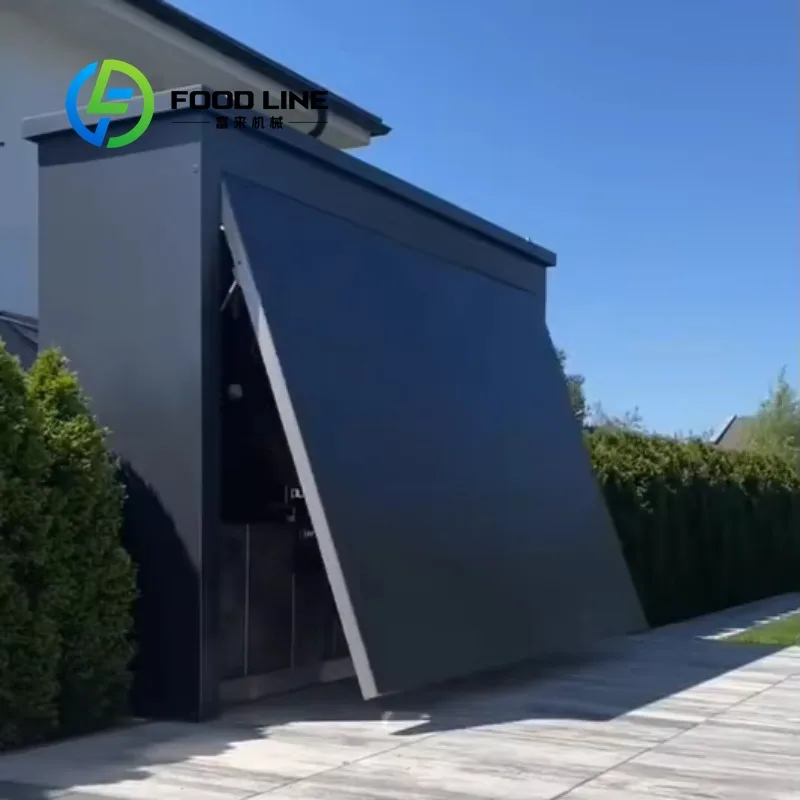 Customized Modular Weatherproof Enclosed Shelter with Outdoor Kitchen Pavilion Featuring a Barbecue and Sink