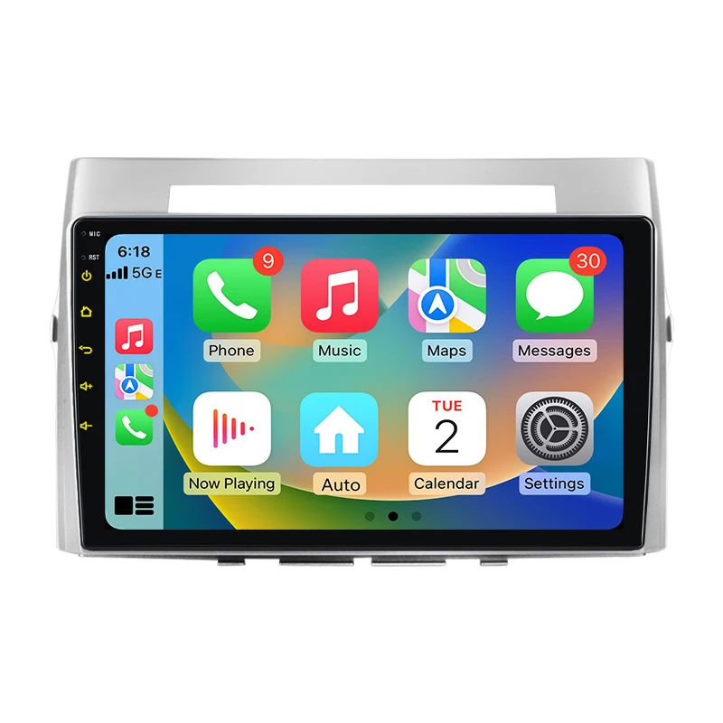 Junsun 9 inch Android 15 autoradio voor Toyota Corolla Verso 2004-2009, draadloos Apple CarPlay, IPS touchscreen, stereo multimediaspeler, video, automotive smart intelligent systemen, 2 DIN autoradio - afbeelding 2