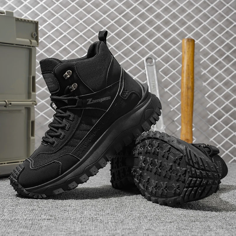 Autumn New High-Top Plus Size Casual Sports Shoes, Outdoor Hiking Boots, Comfortable Thick Sole Lightweight Casual Walking Shoes, Suitable for All-Season Daily Outdoor Activities, Walking And Travel, Mountaineering, Camping Gear view 7