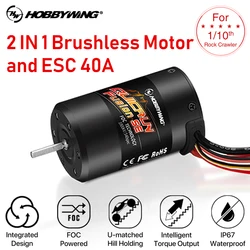 Hobbywing Fusion SE 1/10 Brushless Motor and ESC 40A Sensored Motor Waterproof Motor 2 in 1 1200KV 1800KV RC Rock Crawler 2-3S