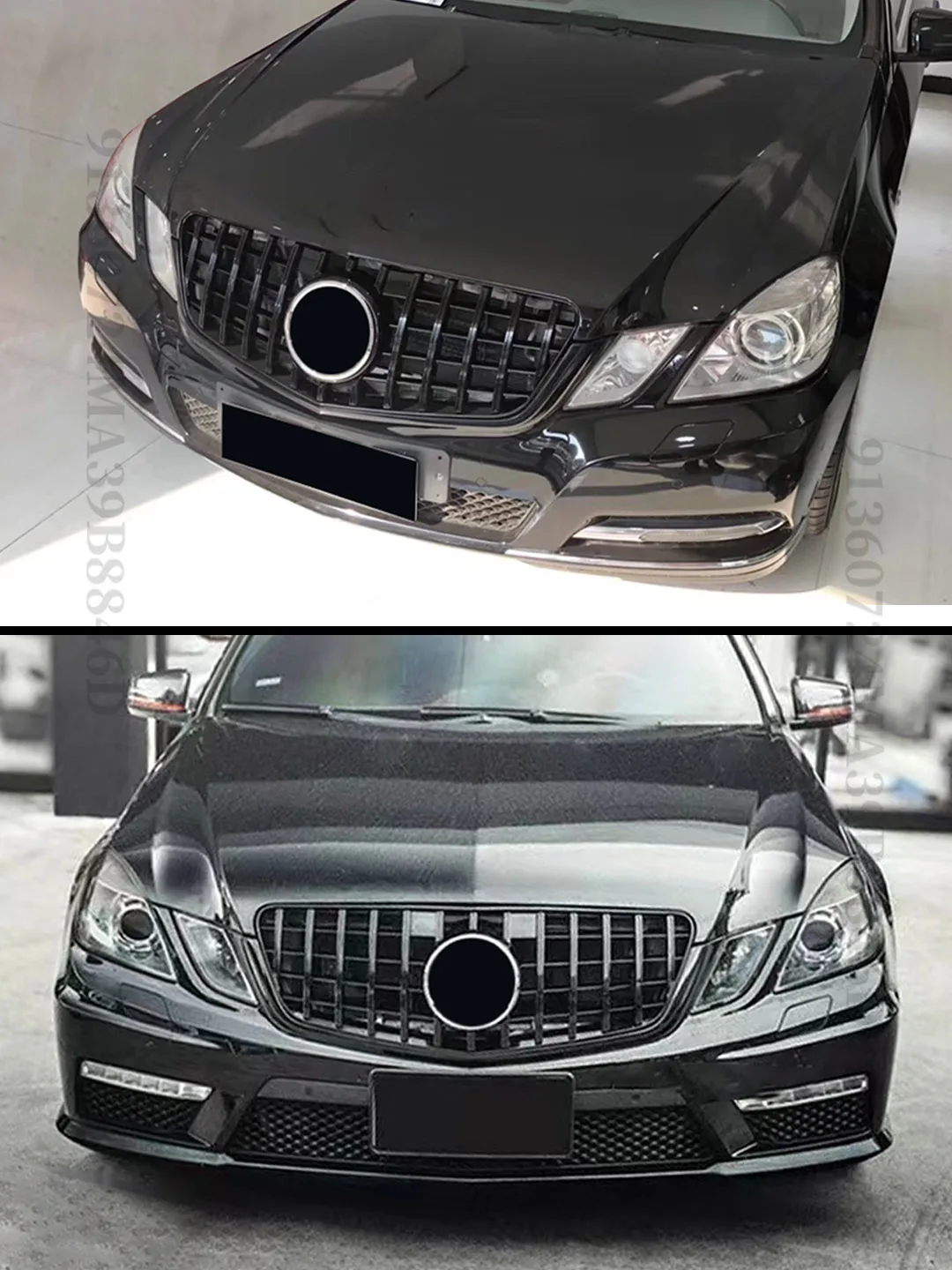 Front Grille Bumper Grill Grid GT Diamond Styling Hood Mesh For Mercedes Benz E W212 2009-2015 E260 E300 E350 E200 Tuning Part