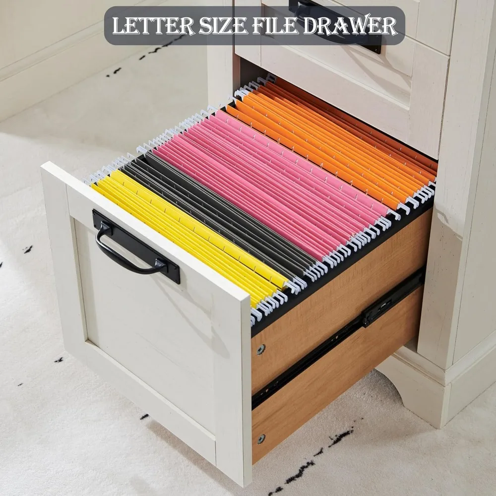 مكتب مزرعة مقاس 60 بوصة مزود بخزانة، مكتب تنفيذي خشبي للمكتب المنزلي مع درج، محطة شحن، صينية لوحة المفاتيح، درج الملفات، Stora #5