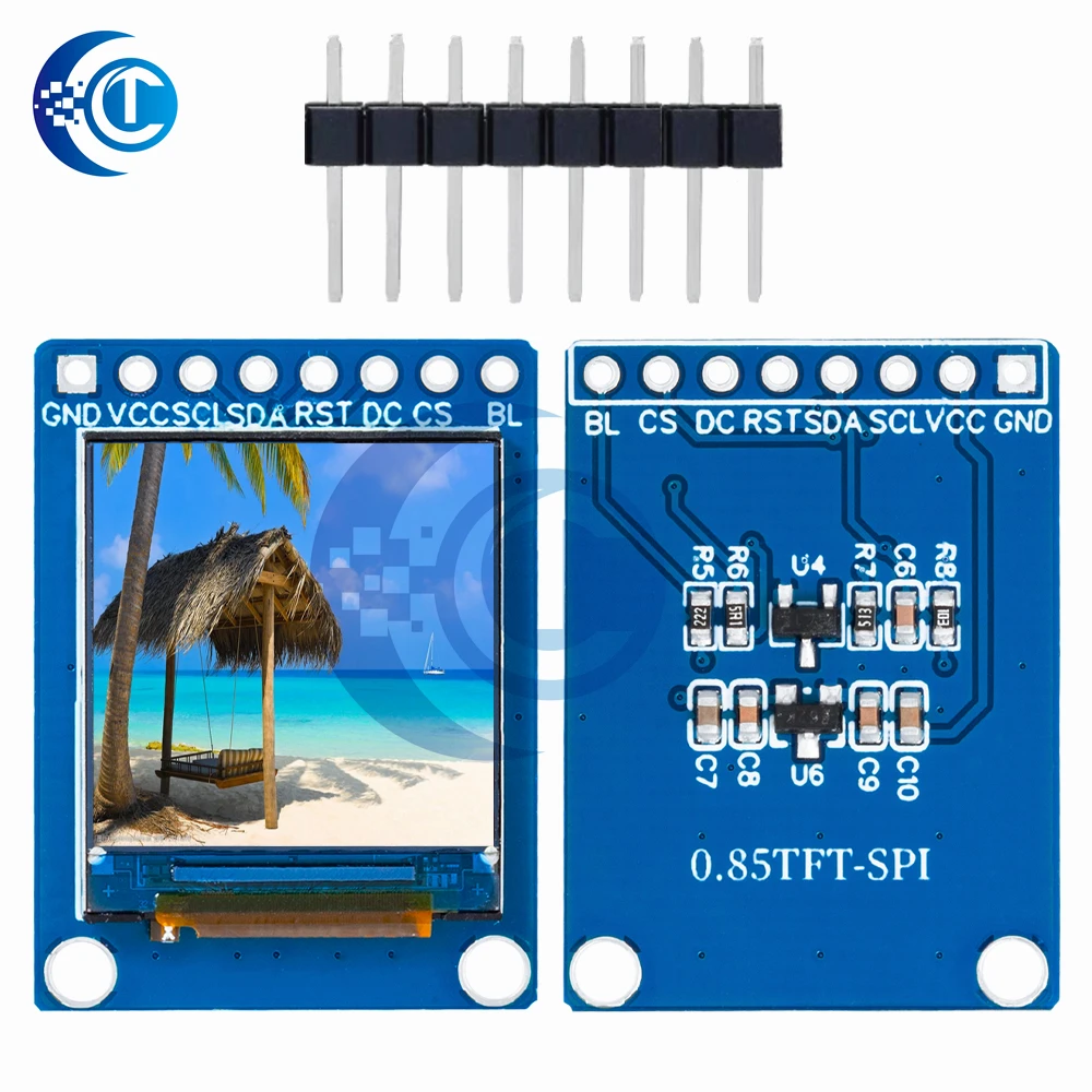 0.85 Inch 0.85" Color TFT Display Module HD IPS LCD LED Screen 128X128 SPI Interface  GC9107 Controller For Arduino