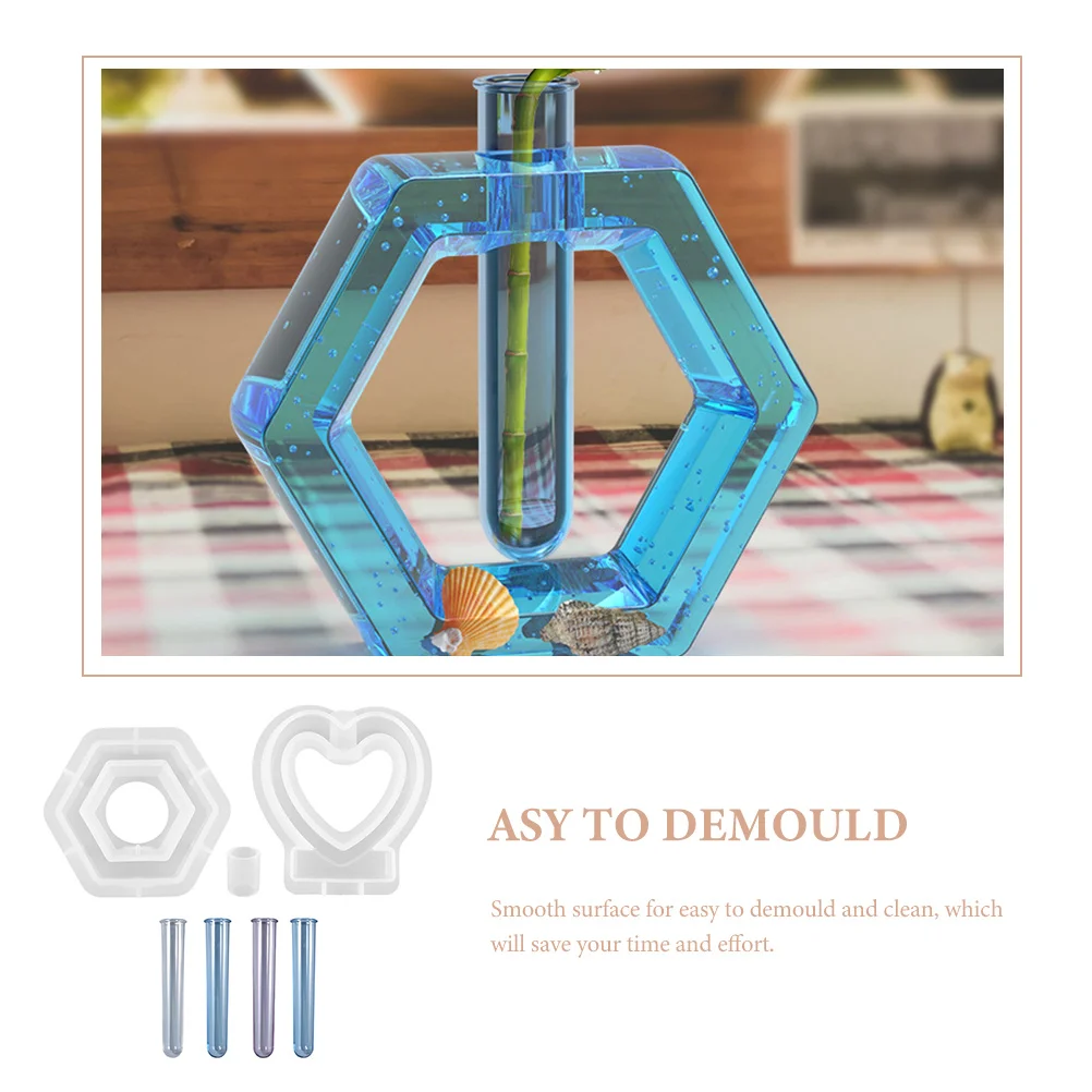 

1 set Crystal Epoxy Vase Mold Reusable Silicone For Diy Home Decor Vase Crafts Casting Mould Ornament Hydroponic Planter