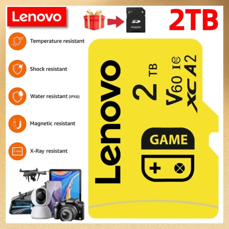 Lenovo 2TB Speicher karte 256GB für Nintendo Switch 1TB V60 4K Micro TF SD-Karte 512GB 128GB 64GB Cartao de Memoria Micro Tarjeta SD