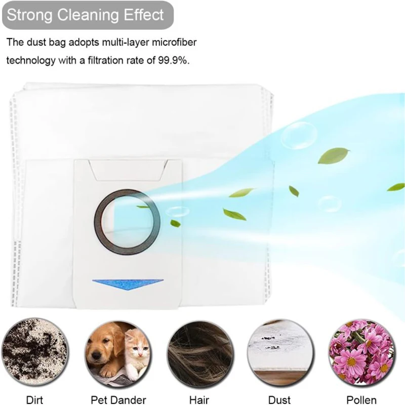 Ecovacs Deebot X1 OMNI/T10/X1e/T10 Pro Accessories Main Side Brush Mop Cloth HEPA Filter Dust Bag Replacement Spare Parts