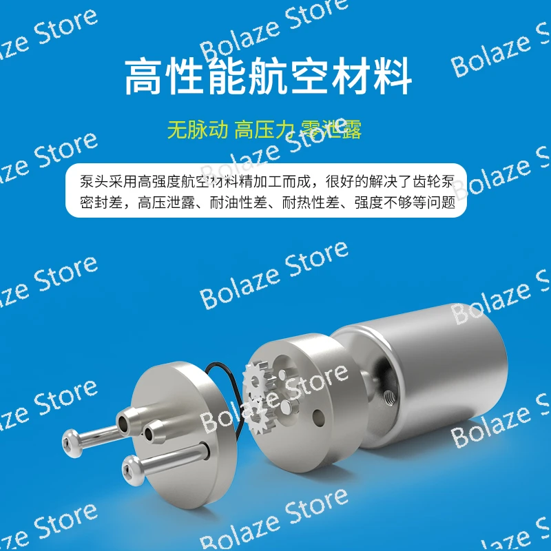 Metal Gear Pump, High-precision, Oil Resistant, Viscous Liquid, Smoke Drawing, Large Flow Oil Pump, 6/12/24V