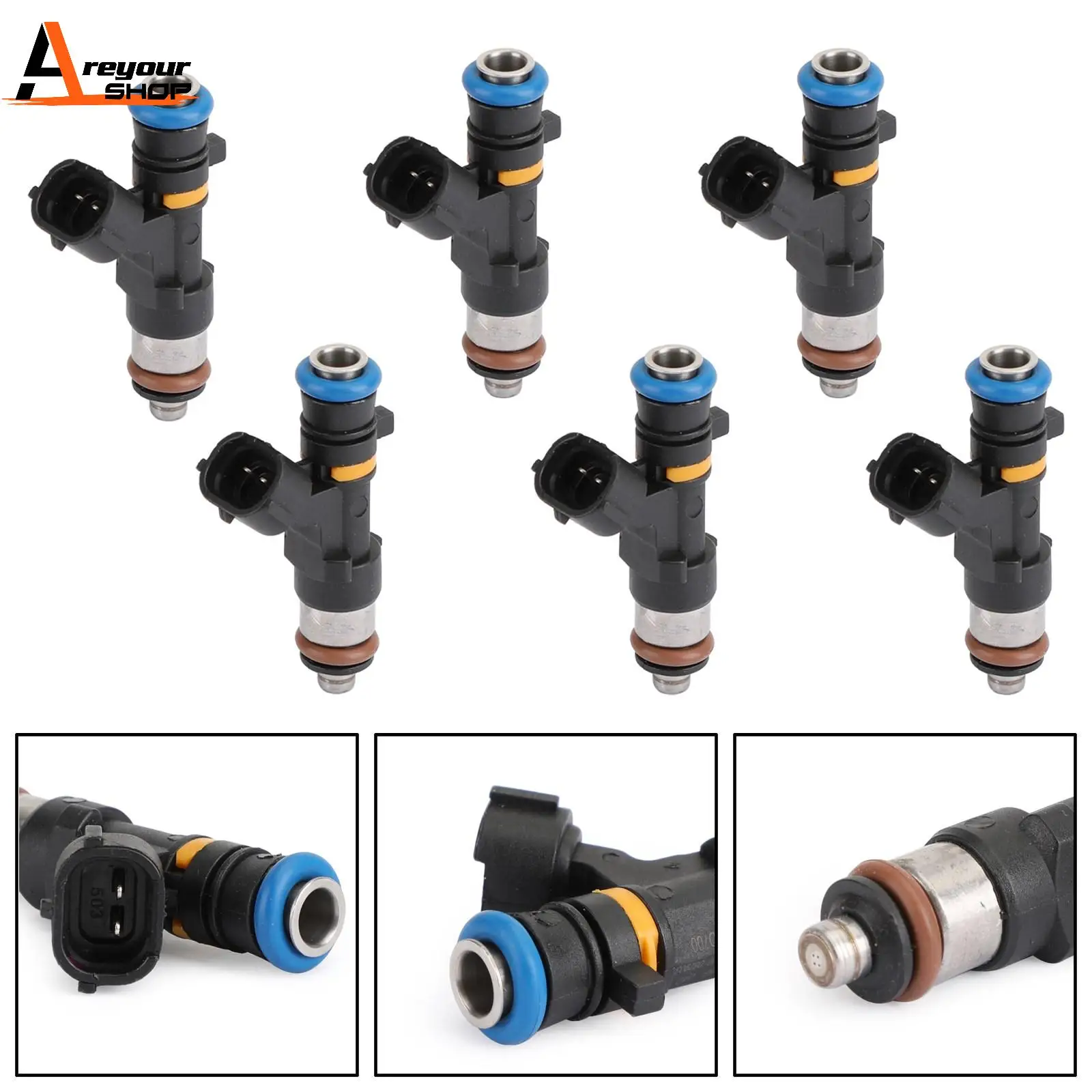 

Areyourshop 6pcs Fuel Injectors Fit For Nissan FX35 M35 G35 V6 3.5L 0280158042 16600-CD700 Car Accessories Auto Parts