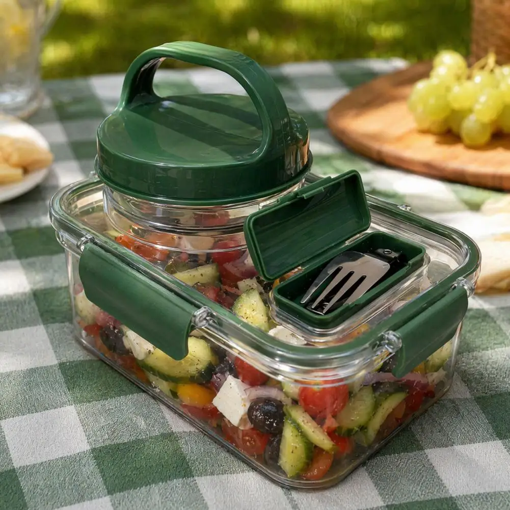 Multi-function Square Plastic Food Box Jars Home Kitchen Four Grid Spice Seasoning Container Pot Dispenser Practical Accessories