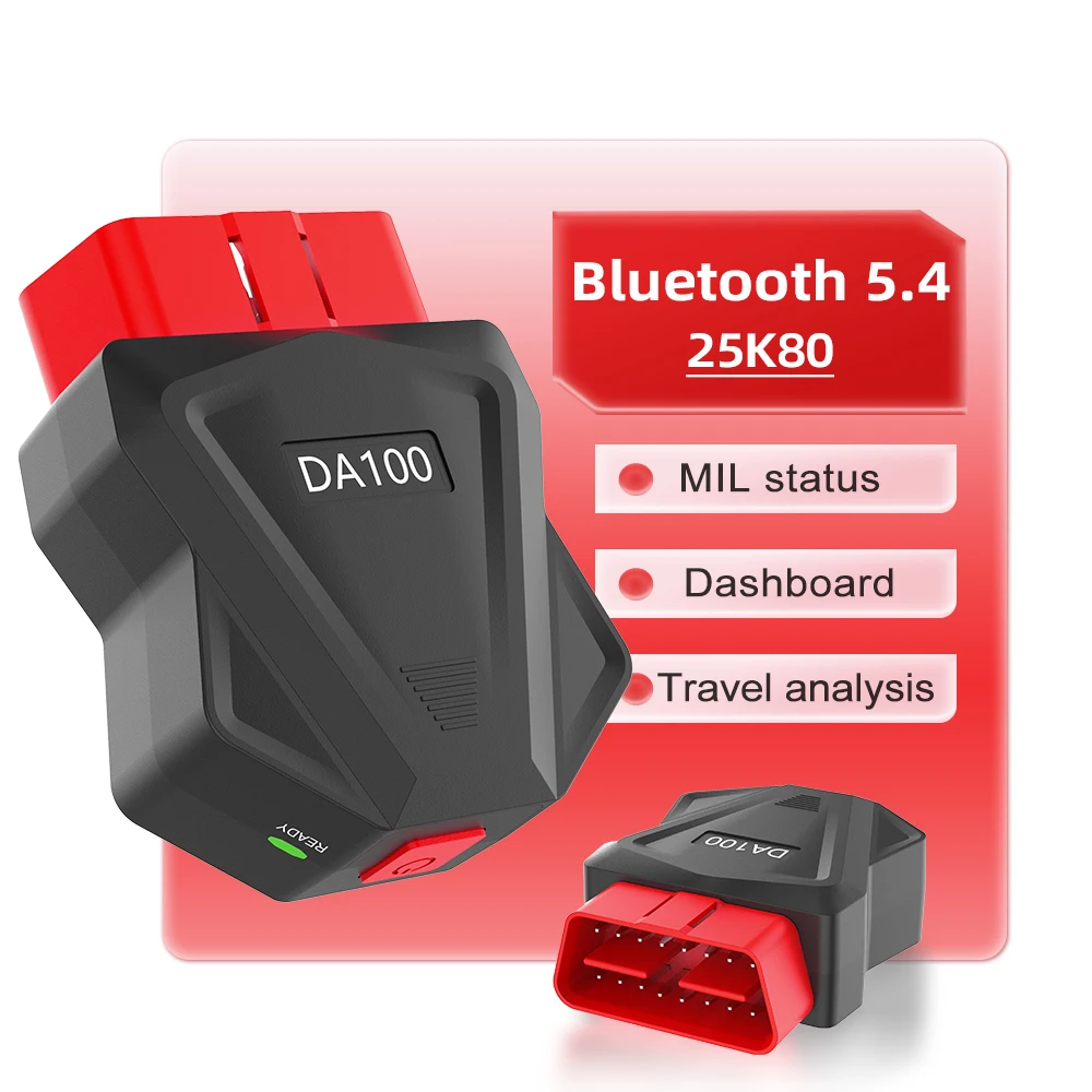

DA100 Bluetooth 5.4 диагностический сканер двигателя подключения автомобильный диагностический инструмент для всех автомобилей с протоколом OBD II с 1996 года