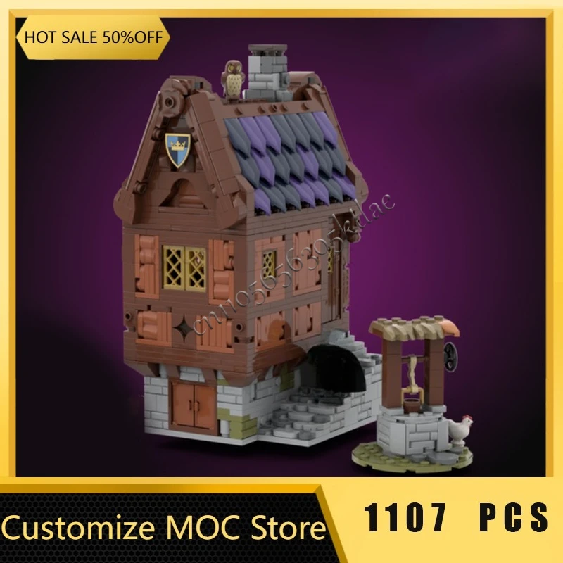 

New 1107 Parts Medieval Fortress Model Moc Building Bricks Village Modular DIY Sets Assembly Blocks Toys Popular Christmas Gifts